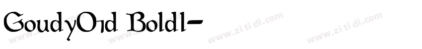 GoudyO1d Boldl字体转换